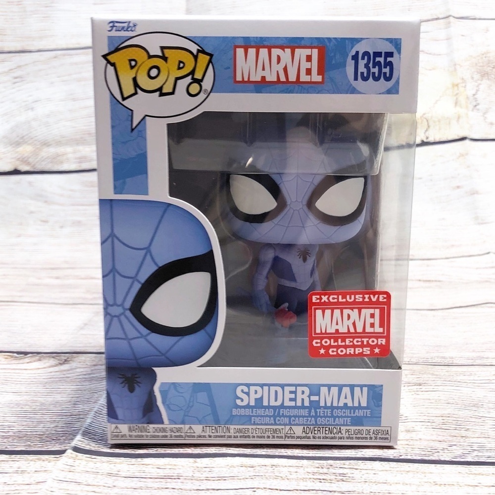 Funko Pop Spider-Man Blue 1355 Collector Corps Amazon Exclusive 2024
